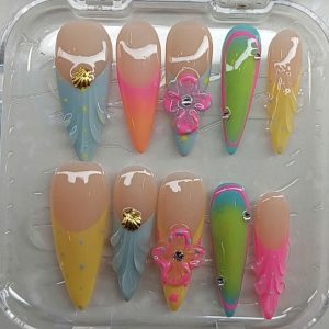 Pro Nails Exclusive: Tropical Mermaid 3D Summer Press-On Set