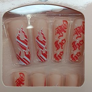 Pro Nails Exclusive: Naughty List Flame Christmas Press-On Set